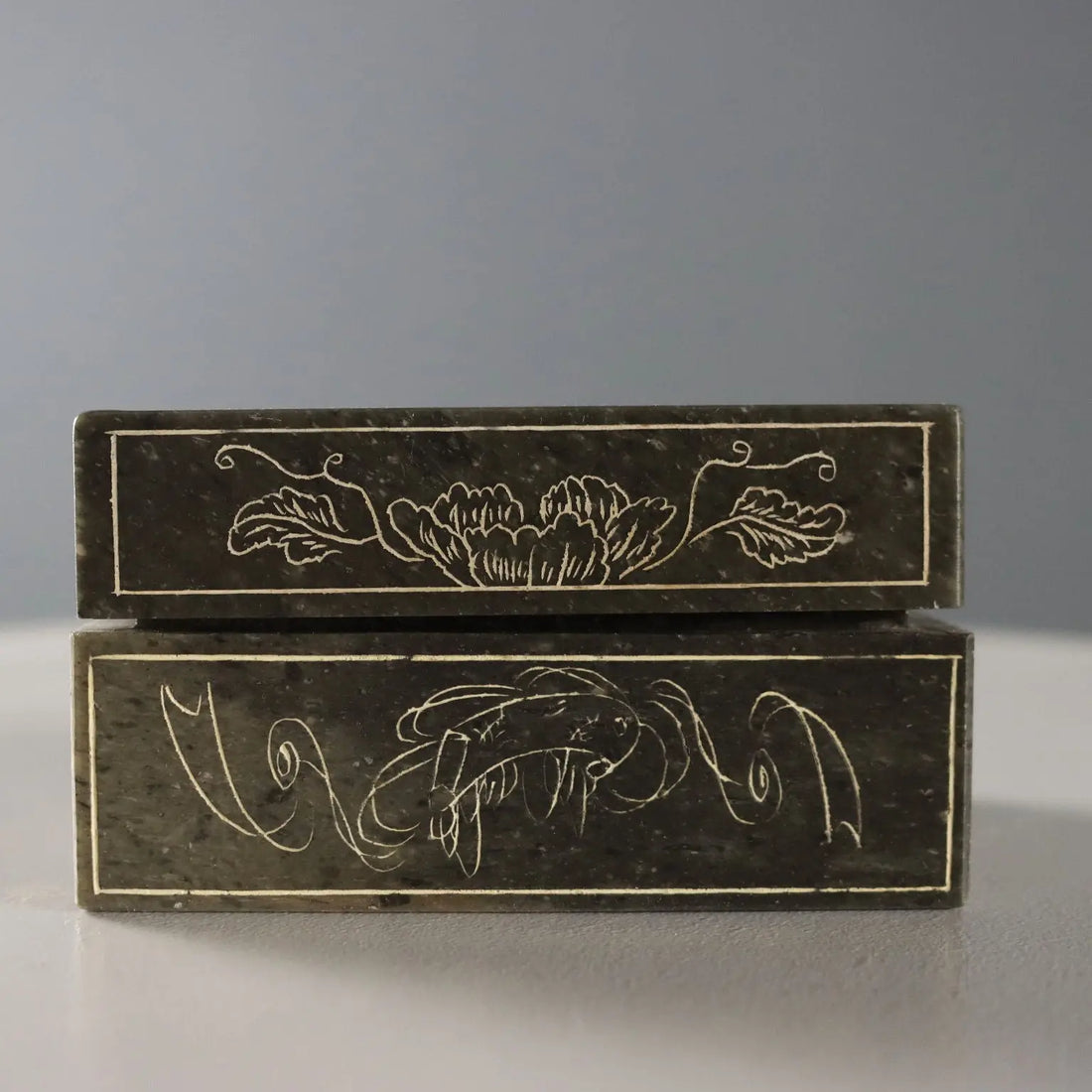 Antique Box Soapstone Rock China XX Century - China, XX Century | Antiques | Fancy Goods