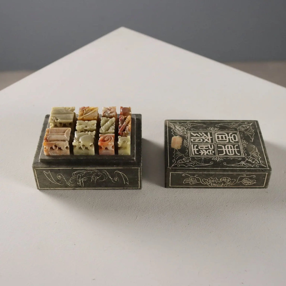 Antique Box Soapstone Rock China XX Century - China, XX Century | Antiques | Fancy Goods