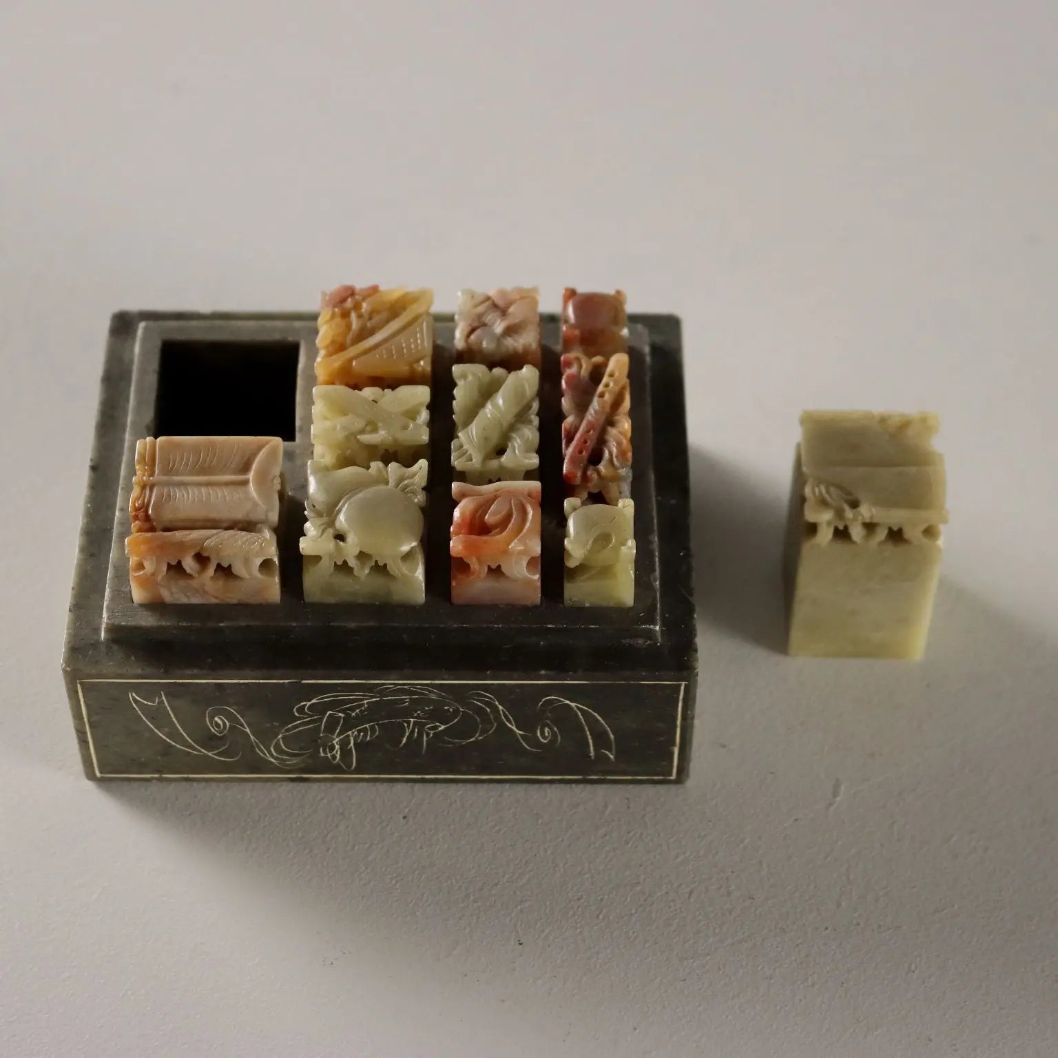 Antique Box Soapstone Rock China XX Century - China, XX Century | Antiques | Fancy Goods
