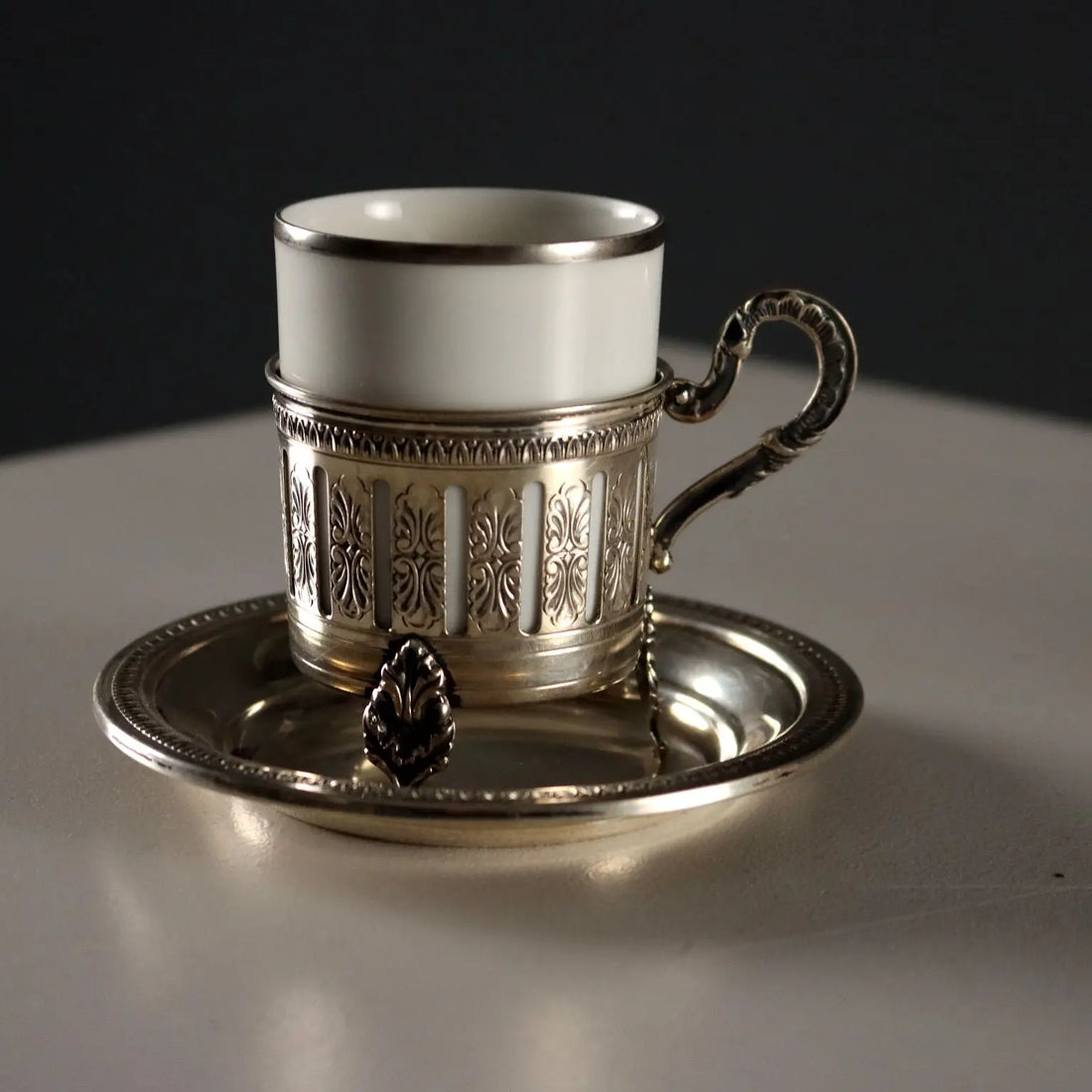 Antique Coffee Cups Silver and Porcelain Heinrich Manufactory '900 - Germany, Second Half XX Century | Antiques | Fancy Goods