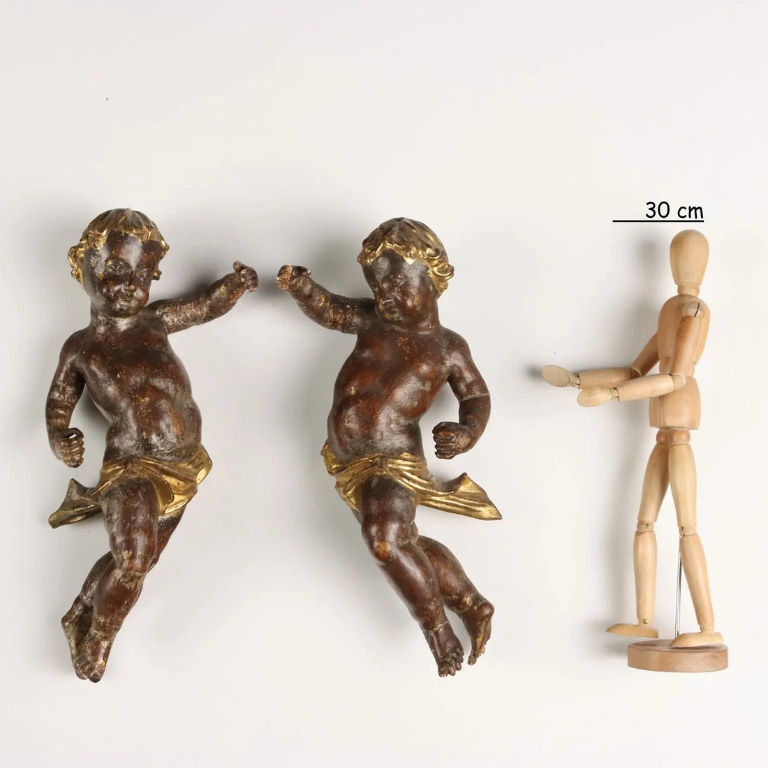 Antique Angels Carved Gilded Lacquered Wood Italy XIX Century - Italy, Early XIX Century | Antiques | Fancy Goods