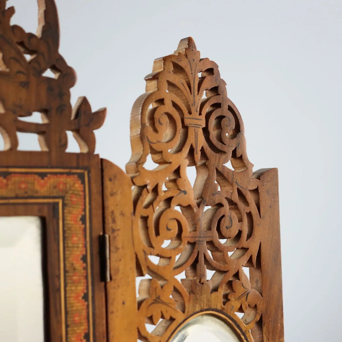 Antique Mirror Engraved Wood Sorrento Italy XIX Century - Italy, XIX Century | Antiques | Fancy Goods