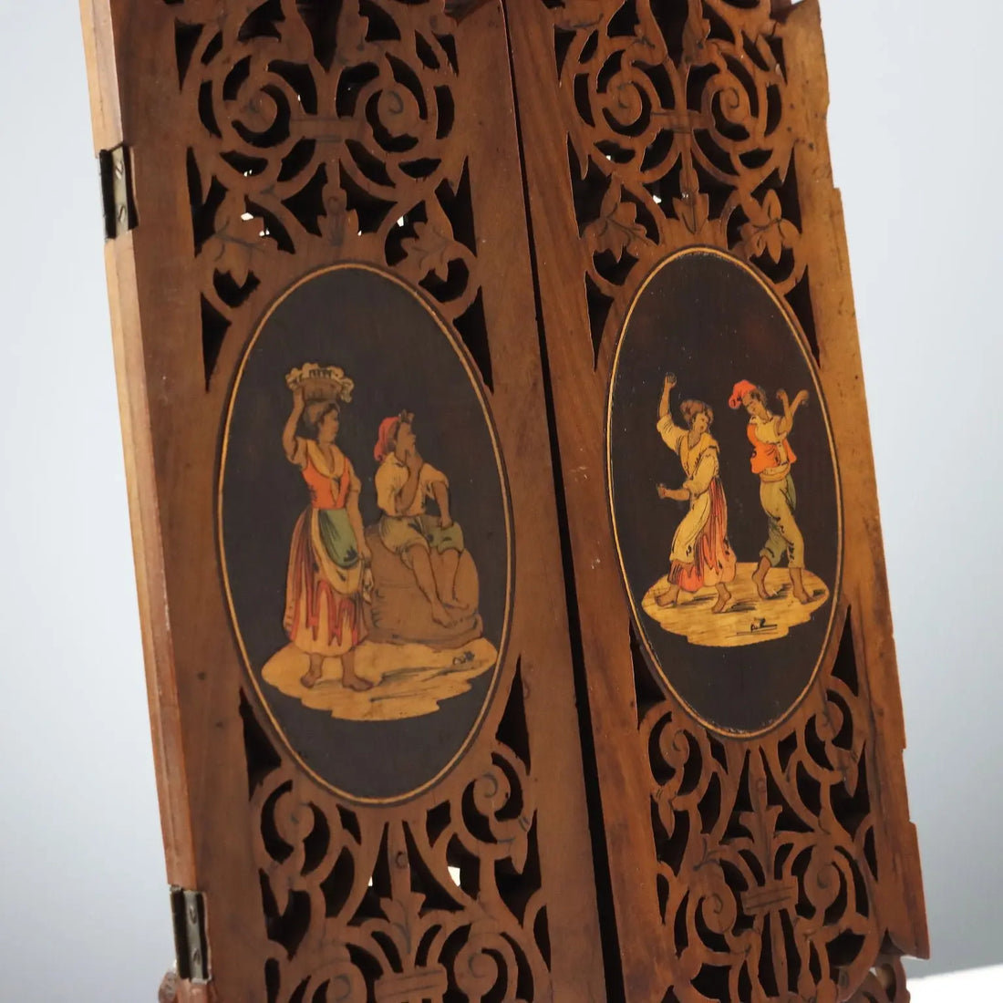 Antique Mirror Engraved Wood Sorrento Italy XIX Century - Italy, XIX Century | Antiques | Fancy Goods