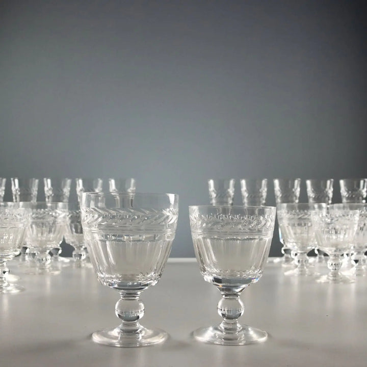 Antique Glasses Set Stuart Crystal England XX Century - England, XX Century | Antiques | Fancy Goods
