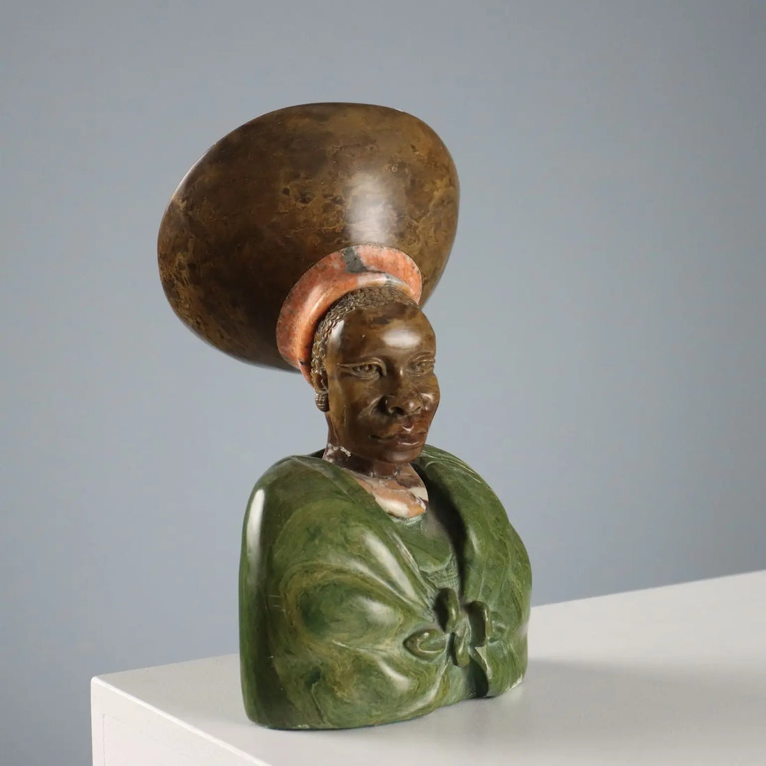 Joseph Mabena Stone Bust of an African Woman 1970s