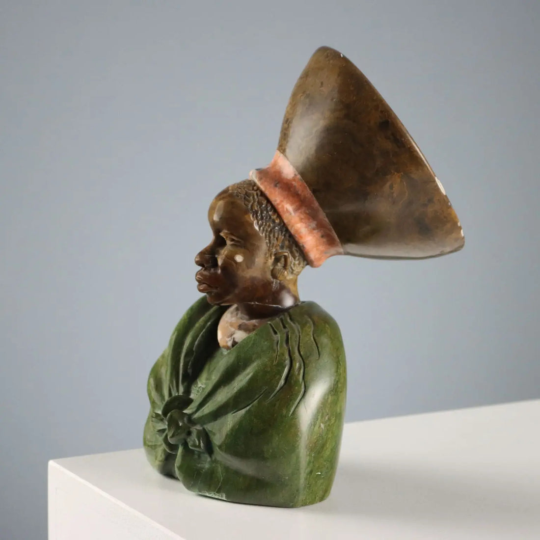 Joseph Mabena Stone Bust of an African Woman 1970s