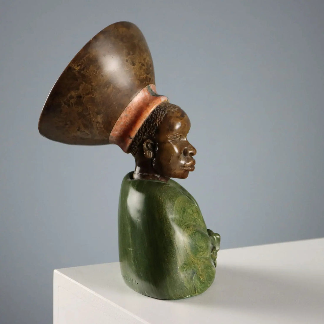 Joseph Mabena Stone Bust of an African Woman 1970s