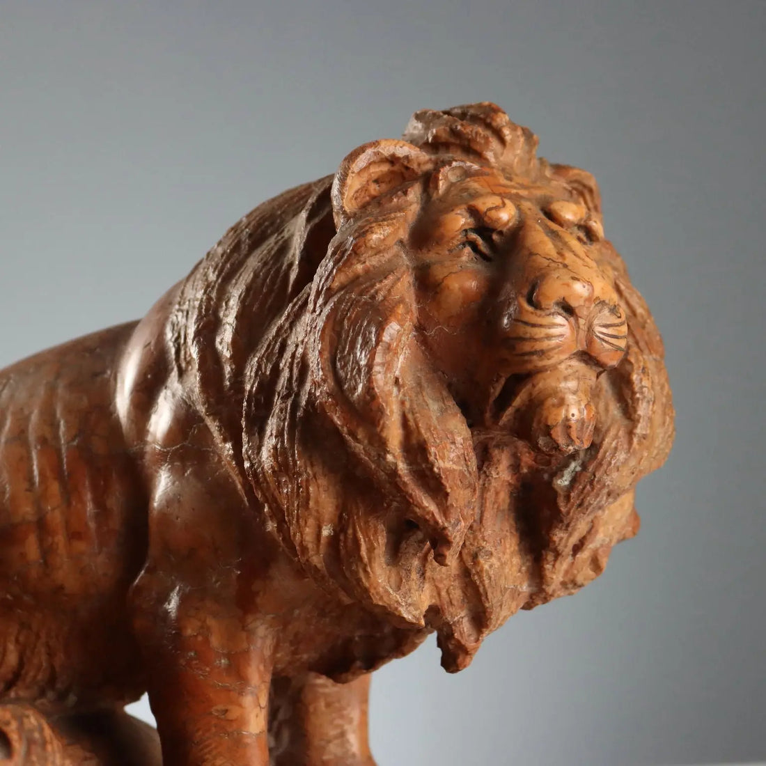Antique Sculpture Marble Lions Italy XX Century