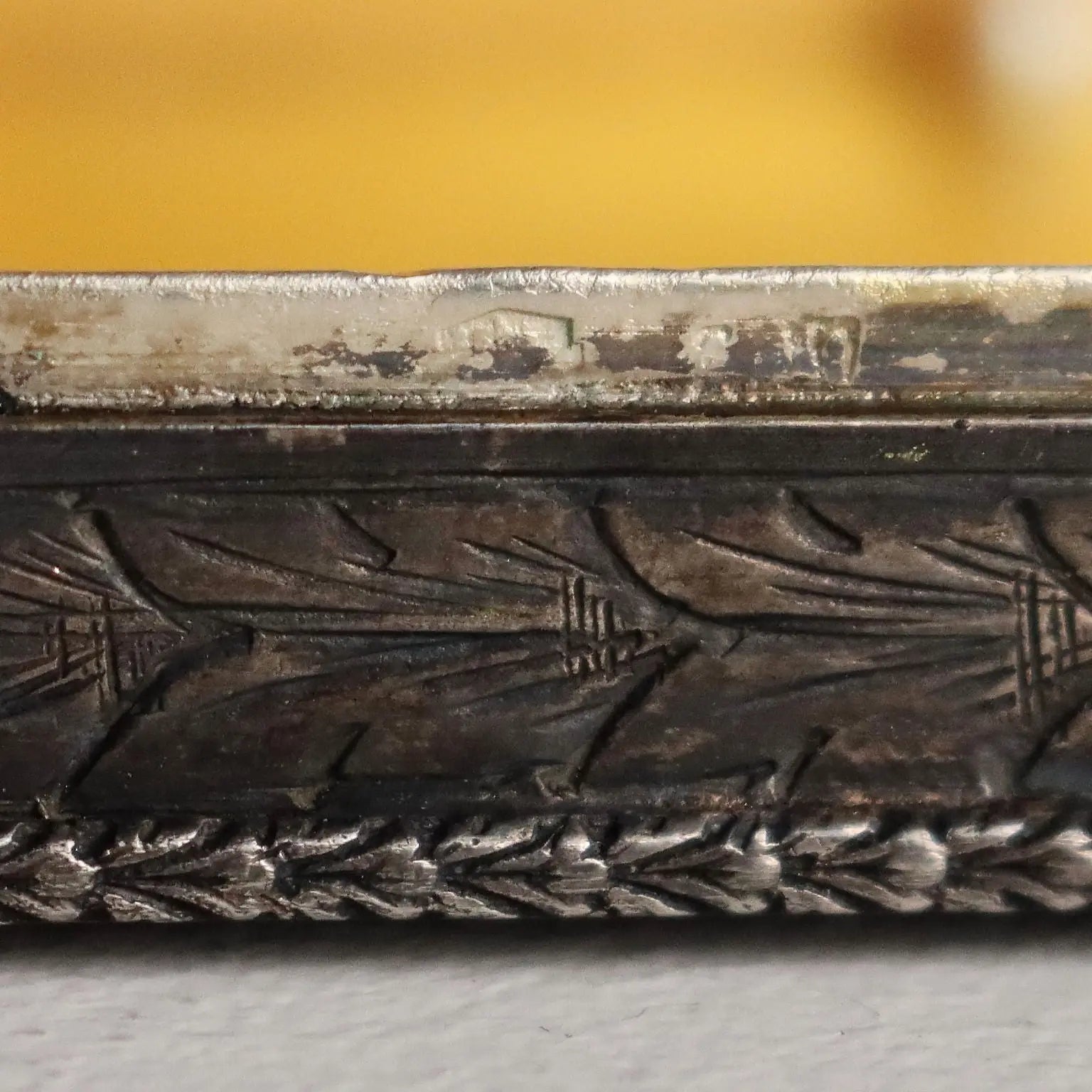 Antique Snuffbox Silver Glass Beads Italy Early XX Century