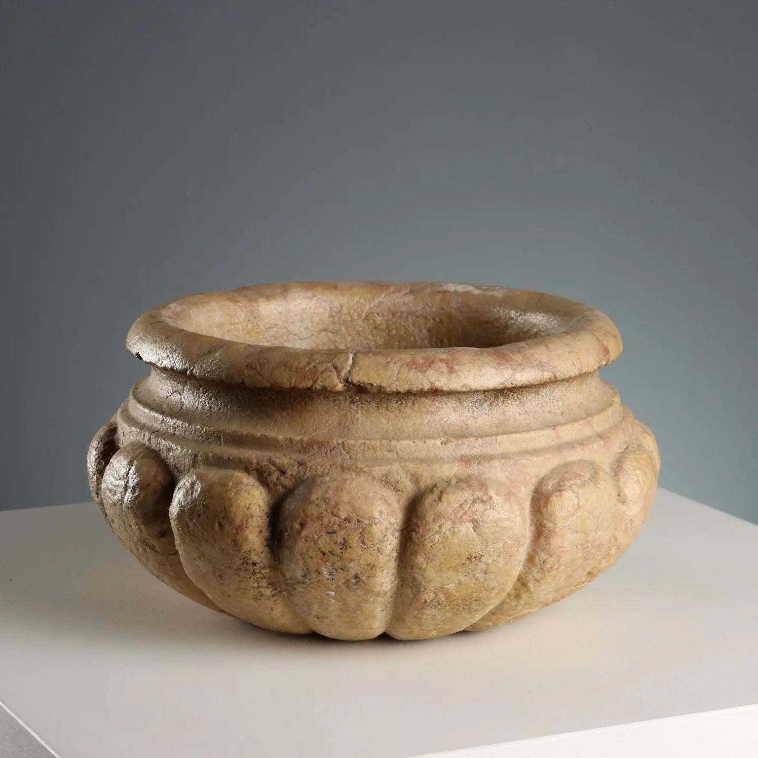 Antique Basin Stone with Rosette Circular Italy XX Century - Italy, Early XX Century | Antiques | Fancy Goods