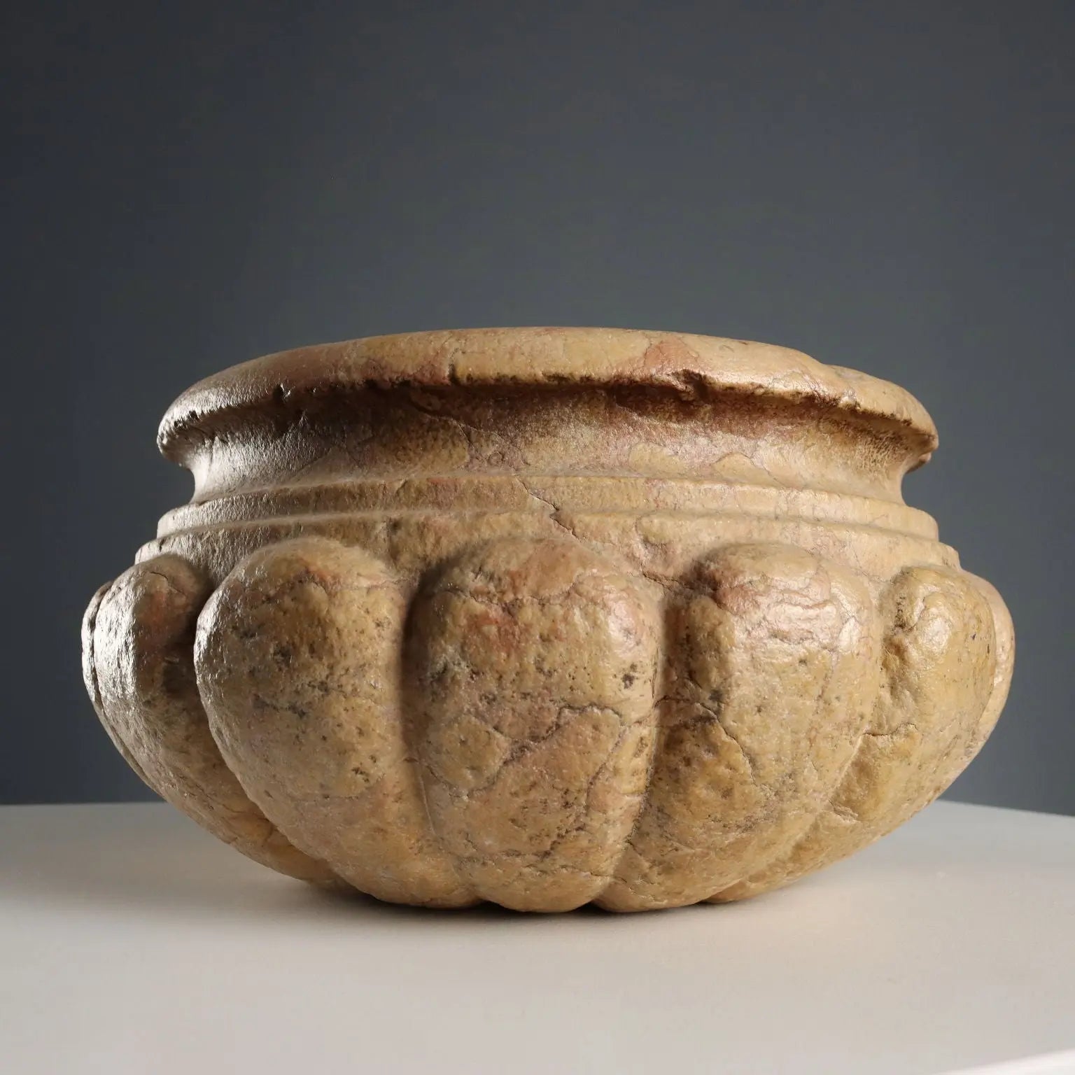 Antique Basin Stone with Rosette Circular Italy XX Century - Italy, Early XX Century | Antiques | Fancy Goods