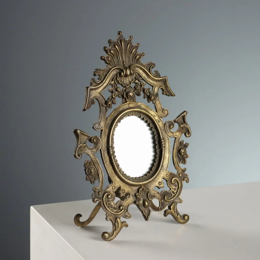 Antique Table Mirror Bronze Decorations Italy XIX-XX Century - Italy, Late XIX-Early XX Century | Antiques | Fancy Goods