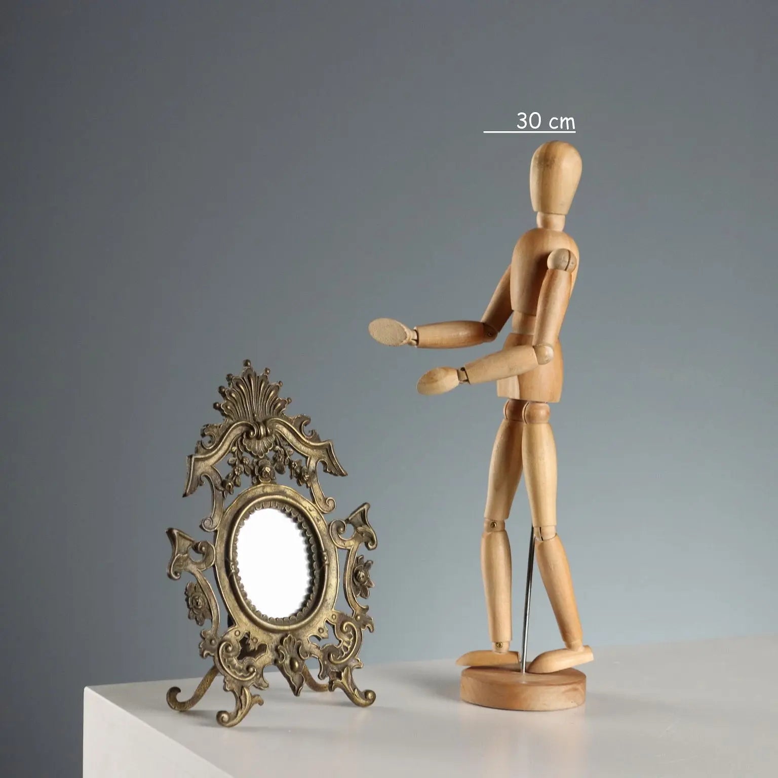 Antique Table Mirror Bronze Decorations Italy XIX-XX Century - Italy, Late XIX-Early XX Century | Antiques | Fancy Goods
