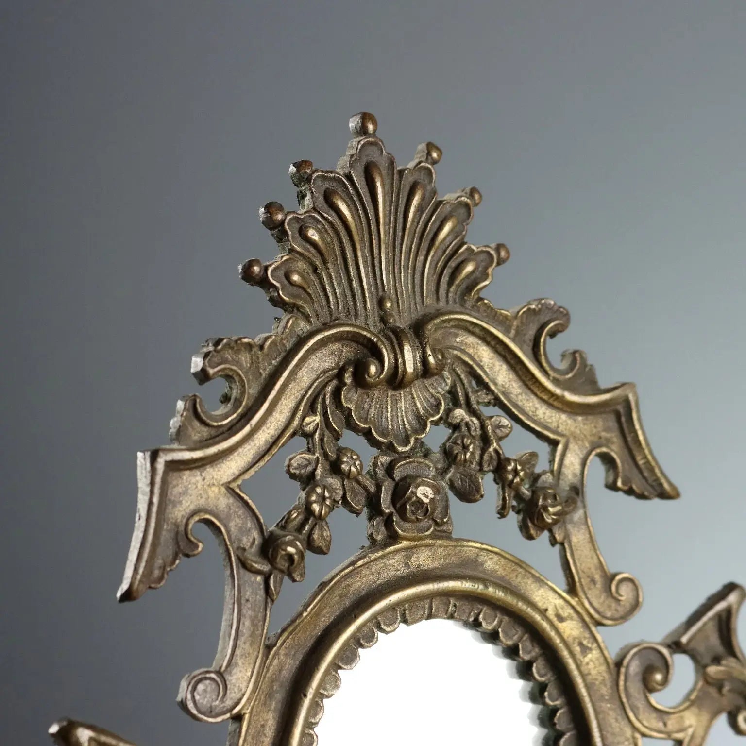 Antique Table Mirror Bronze Decorations Italy XIX-XX Century - Italy, Late XIX-Early XX Century | Antiques | Fancy Goods