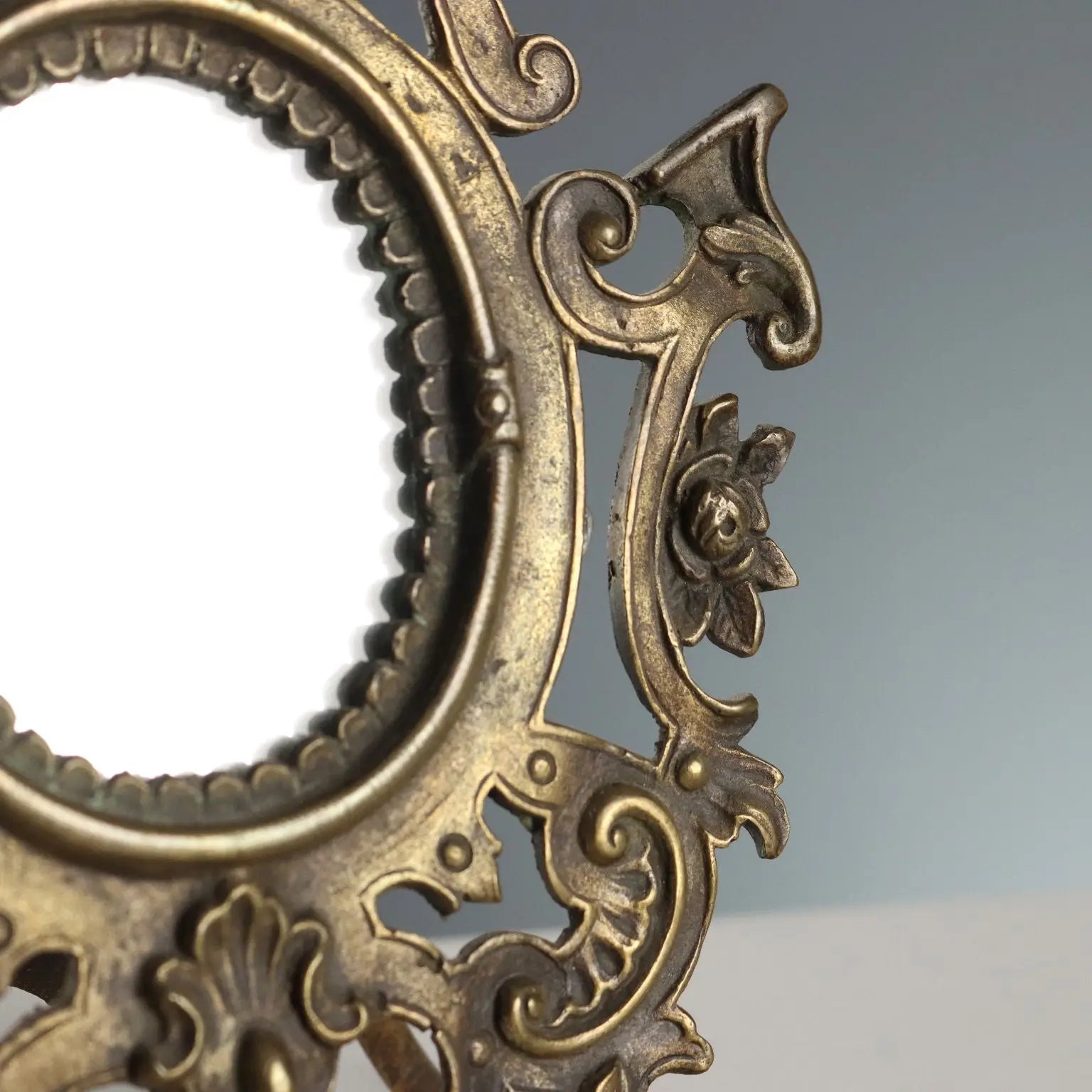 Antique Table Mirror Bronze Decorations Italy XIX-XX Century - Italy, Late XIX-Early XX Century | Antiques | Fancy Goods