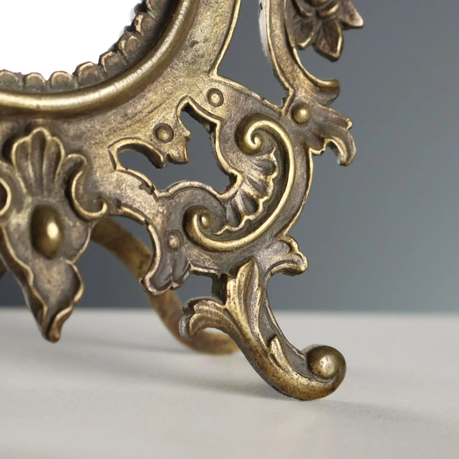 Antique Table Mirror Bronze Decorations Italy XIX-XX Century - Italy, Late XIX-Early XX Century | Antiques | Fancy Goods