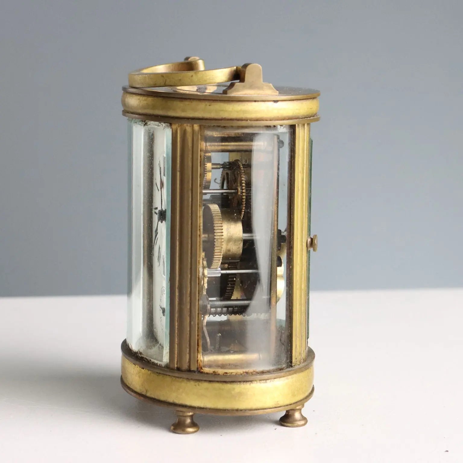 Antique Travel Clock Bronze Glass Italy XIX Century - France, XIX-XX Century | Antiques | Fancy Goods