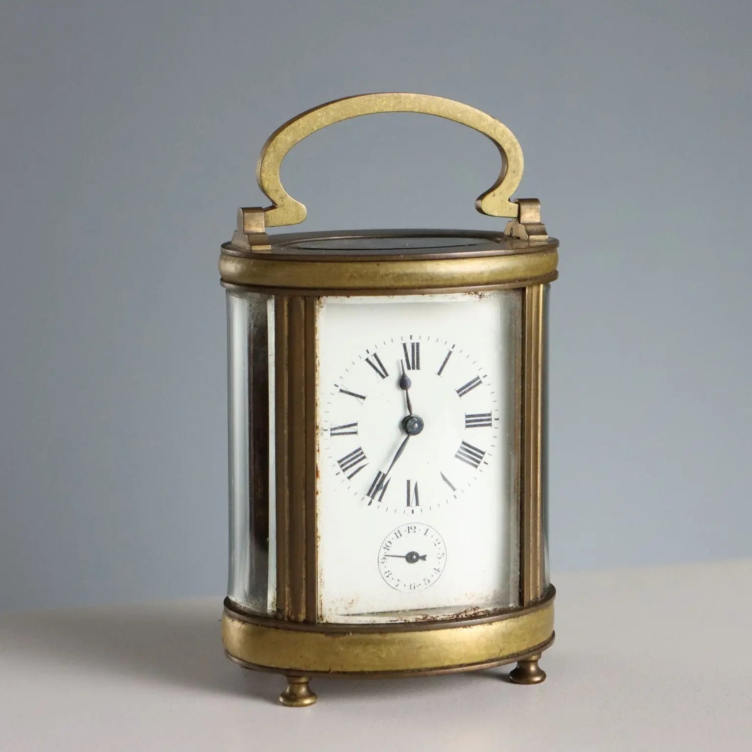 Antique Travel Clock Bronze Glass Italy XIX Century - France, XIX-XX Century | Antiques | Fancy Goods