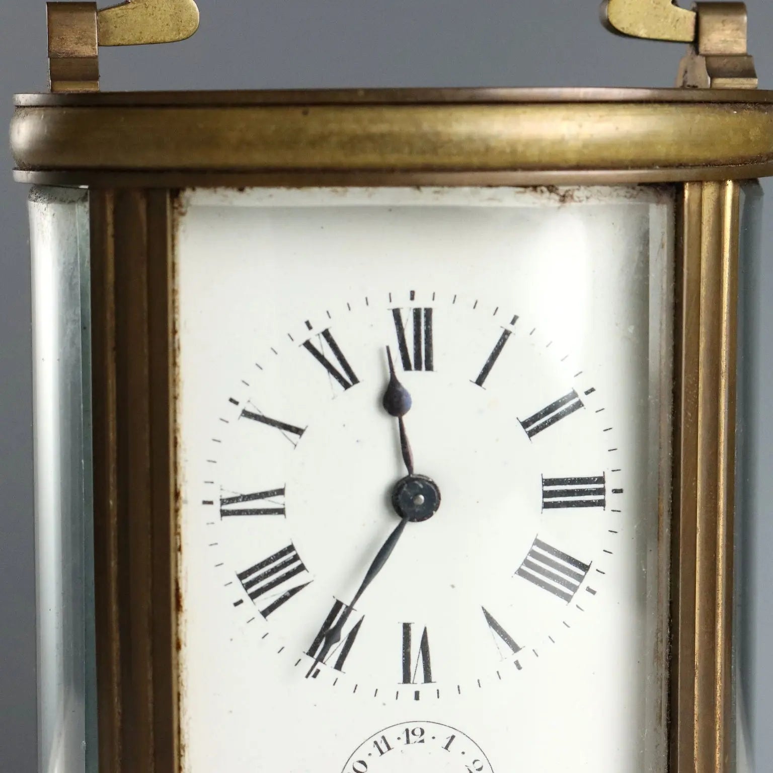 Antique Travel Clock Bronze Glass Italy XIX Century - France, XIX-XX Century | Antiques | Fancy Goods