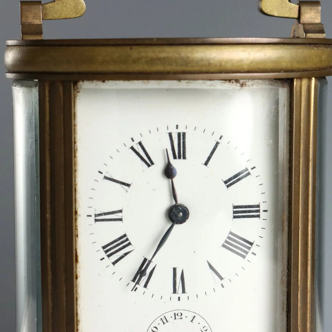 Antique Travel Clock Bronze Glass Italy XIX Century - France, XIX-XX Century | Antiques | Fancy Goods