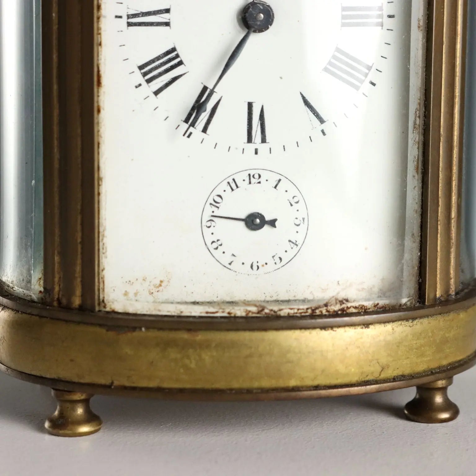 Antique Travel Clock Bronze Glass Italy XIX Century - France, XIX-XX Century | Antiques | Fancy Goods