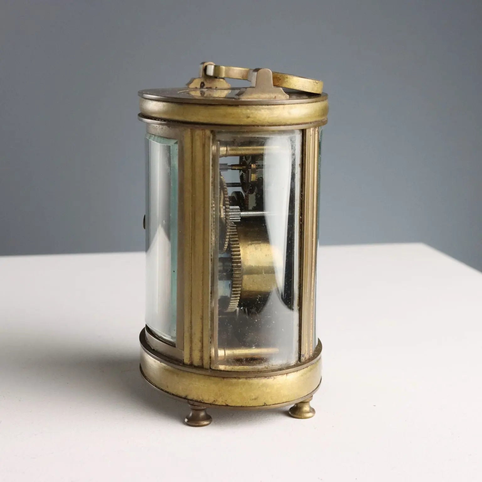 Antique Travel Clock Bronze Glass Italy XIX Century - France, XIX-XX Century | Antiques | Fancy Goods