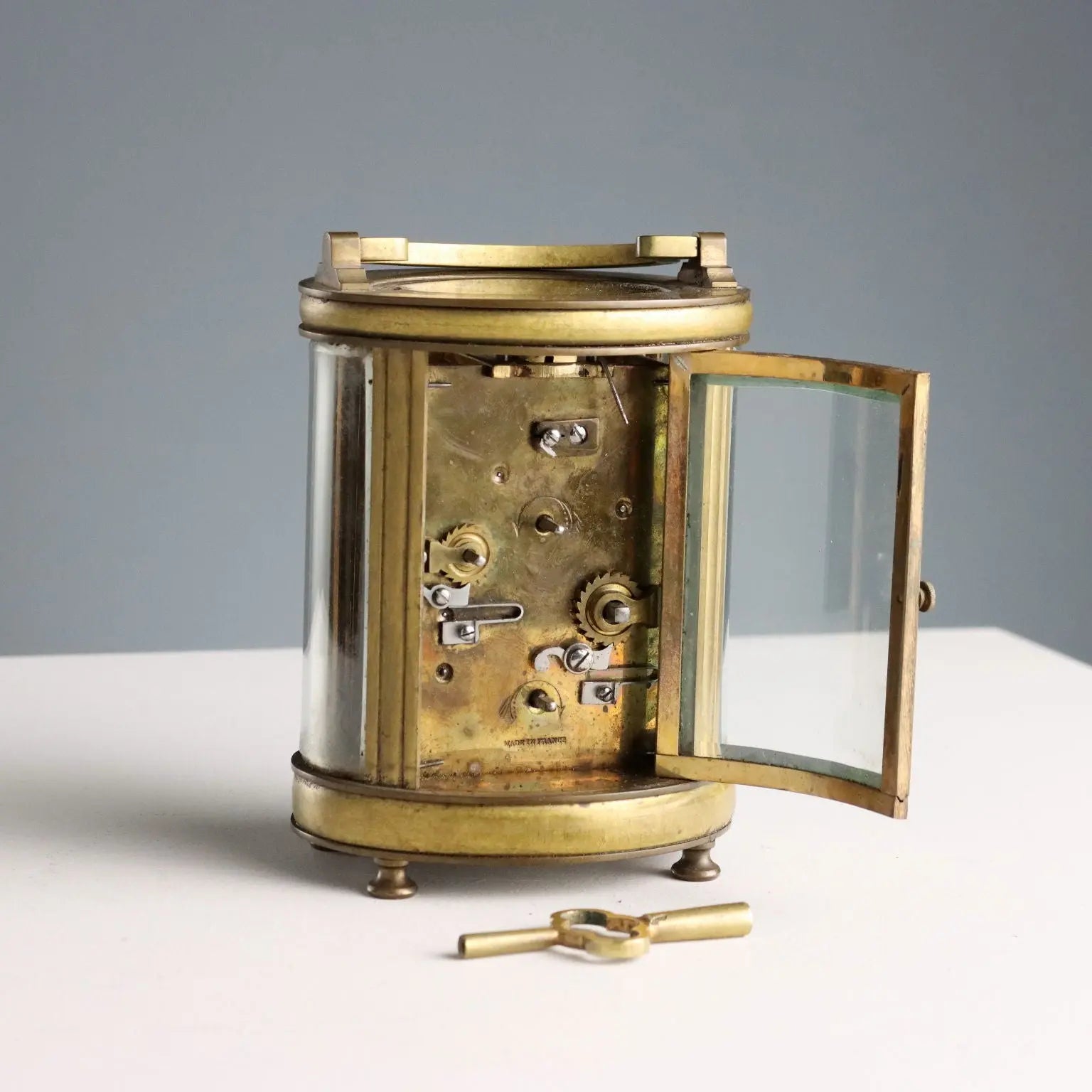 Antique Travel Clock Bronze Glass Italy XIX Century - France, XIX-XX Century | Antiques | Fancy Goods