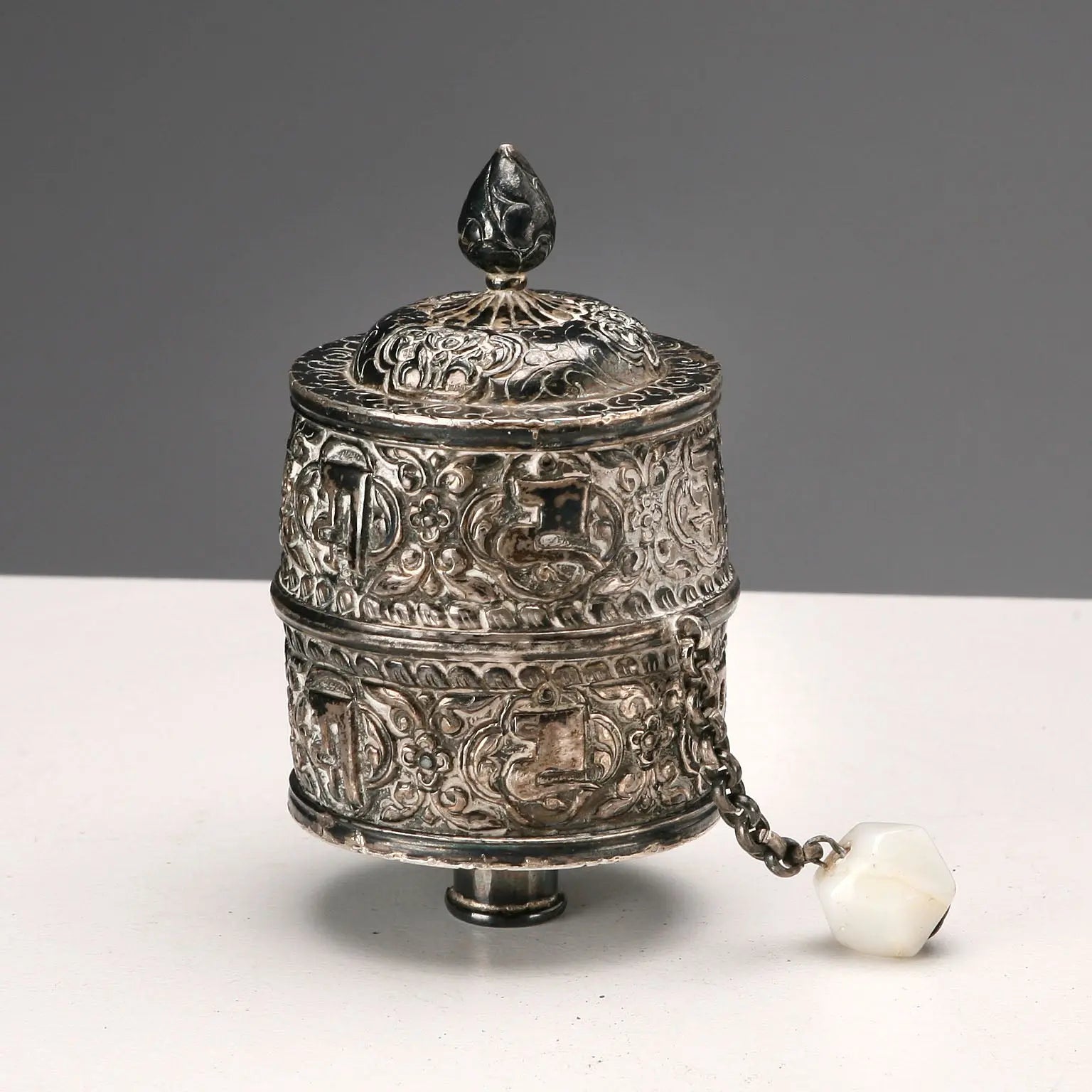 Antique Silver Prayer Holder Tibet XX Century