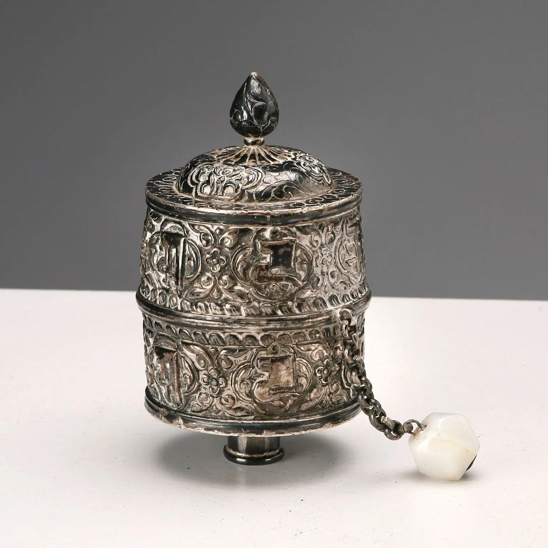 Antique Silver Prayer Holder Tibet XX Century
