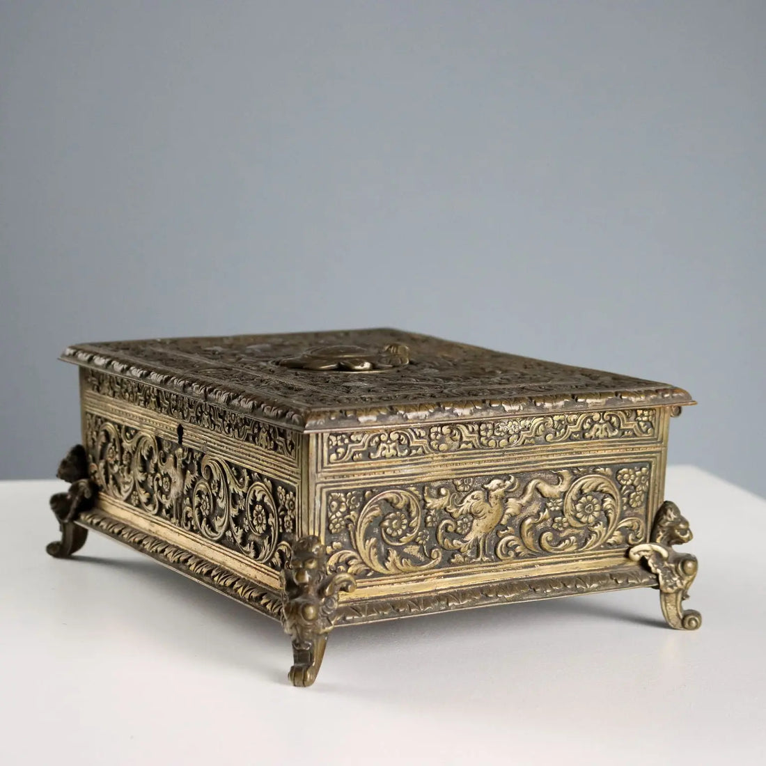 Antique Casket Chiseled Bronze Decorations Europe XX Century - Europe, Early XX Century | Antiques | Fancy Goods