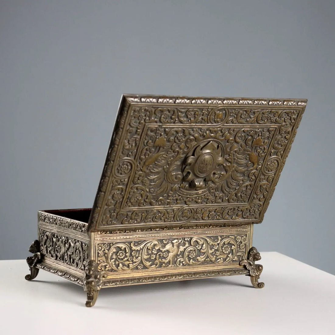 Antique Casket Chiseled Bronze Decorations Europe XX Century - Europe, Early XX Century | Antiques | Fancy Goods
