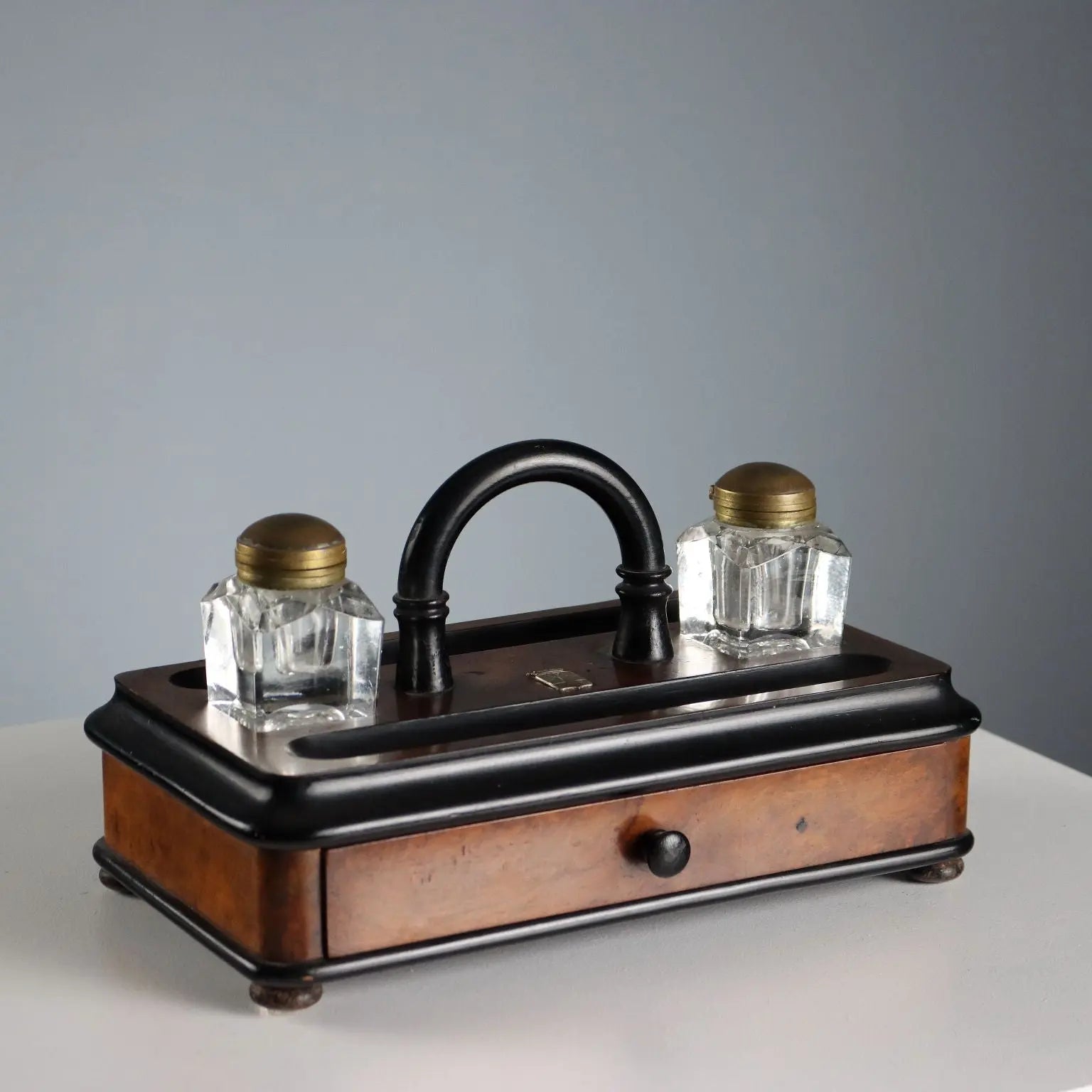 Antique Inkwell Wood with Drawer Italy Late XIX Century - Italy, XIX Century | Antiques | Fancy Goods