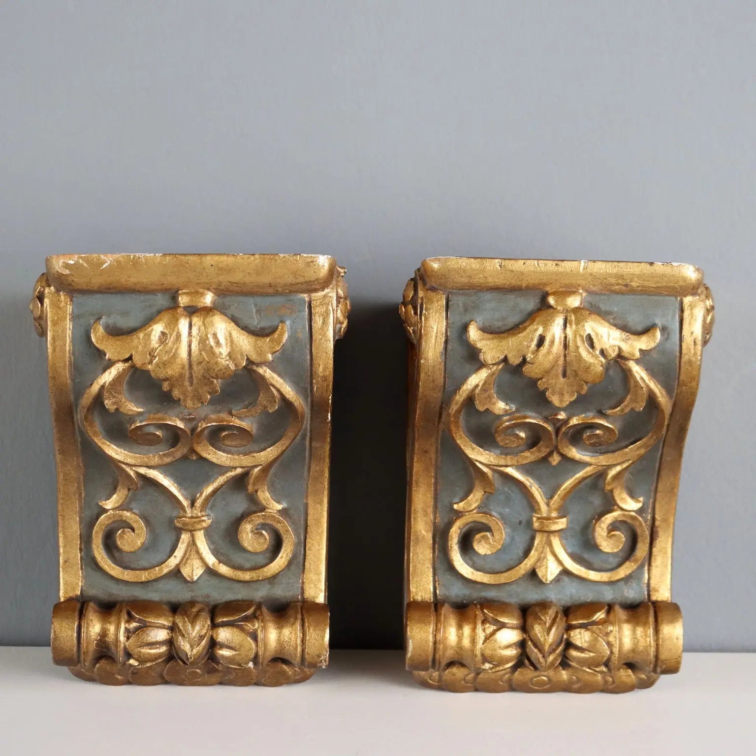 Antique Shelves Carved Gilded Wood XIX Century