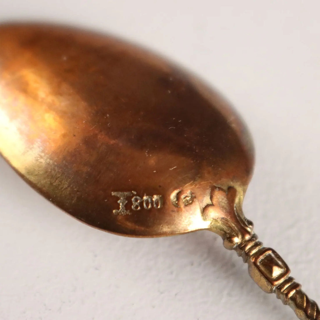 Antique Spoons Set Gilded Silver Germany XX Century