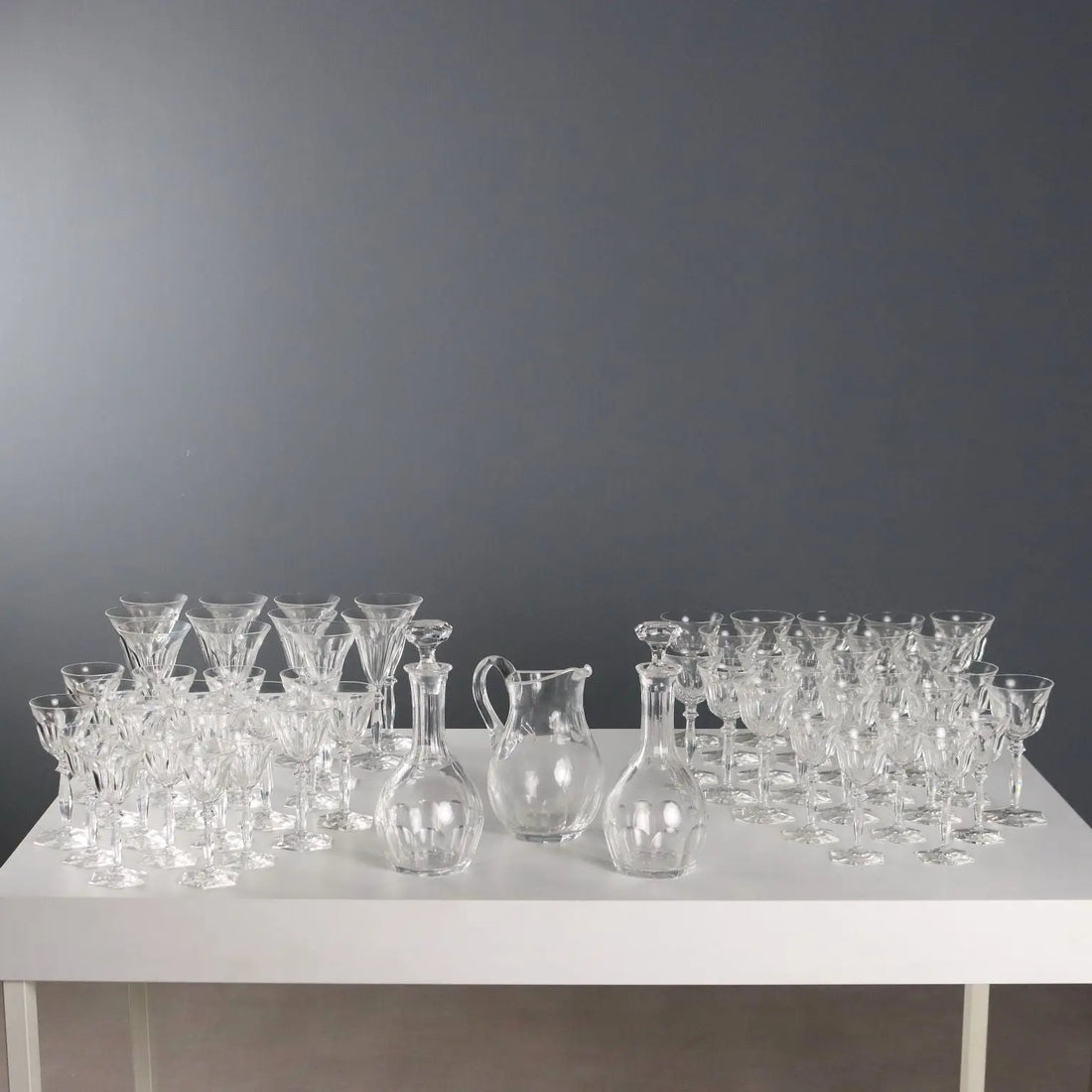 Antique Glasses Set Crystal Italy XX Century