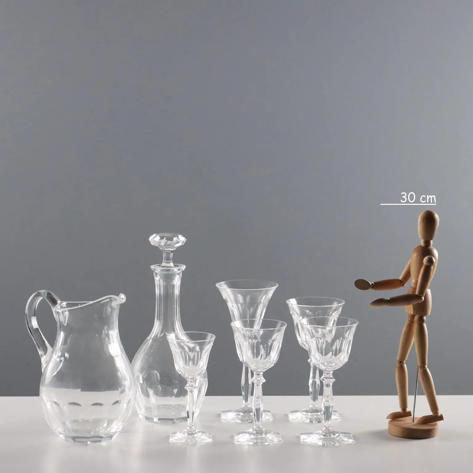 Antique Glasses Set Crystal Italy XX Century