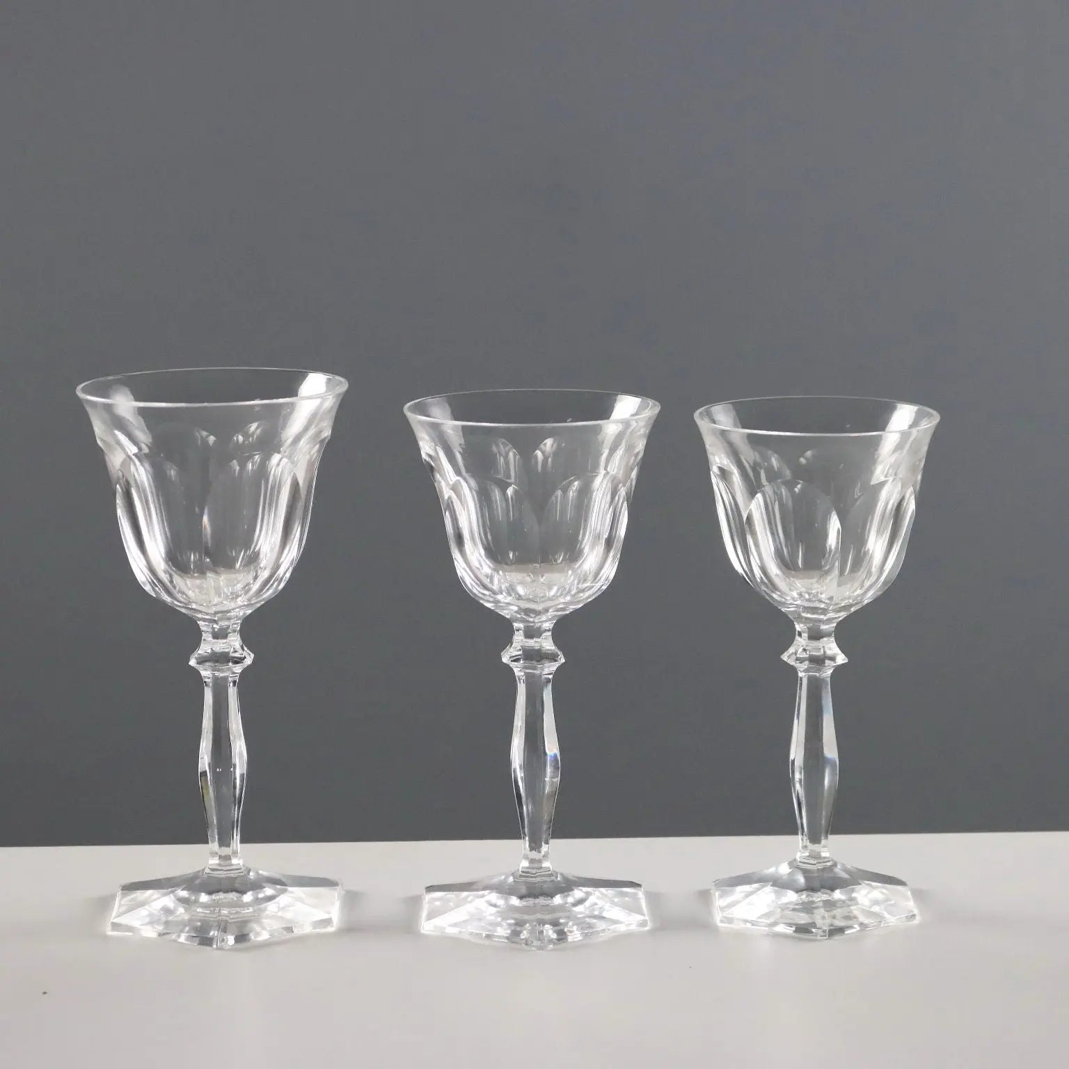 Antique Glasses Set Crystal Italy XX Century