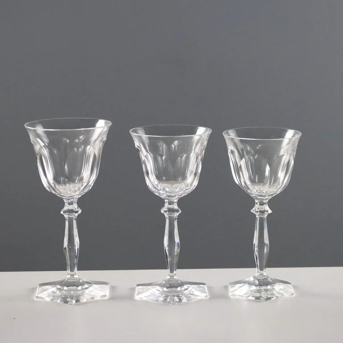 Antique Glasses Set Crystal Italy XX Century