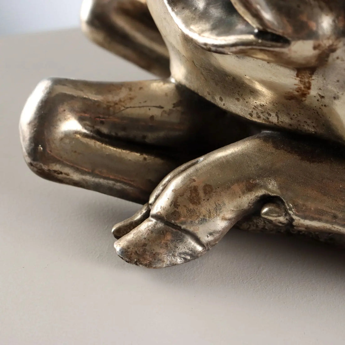 Antique Sculpture of Antelope Silver Plated F.lli Raddi XX Century