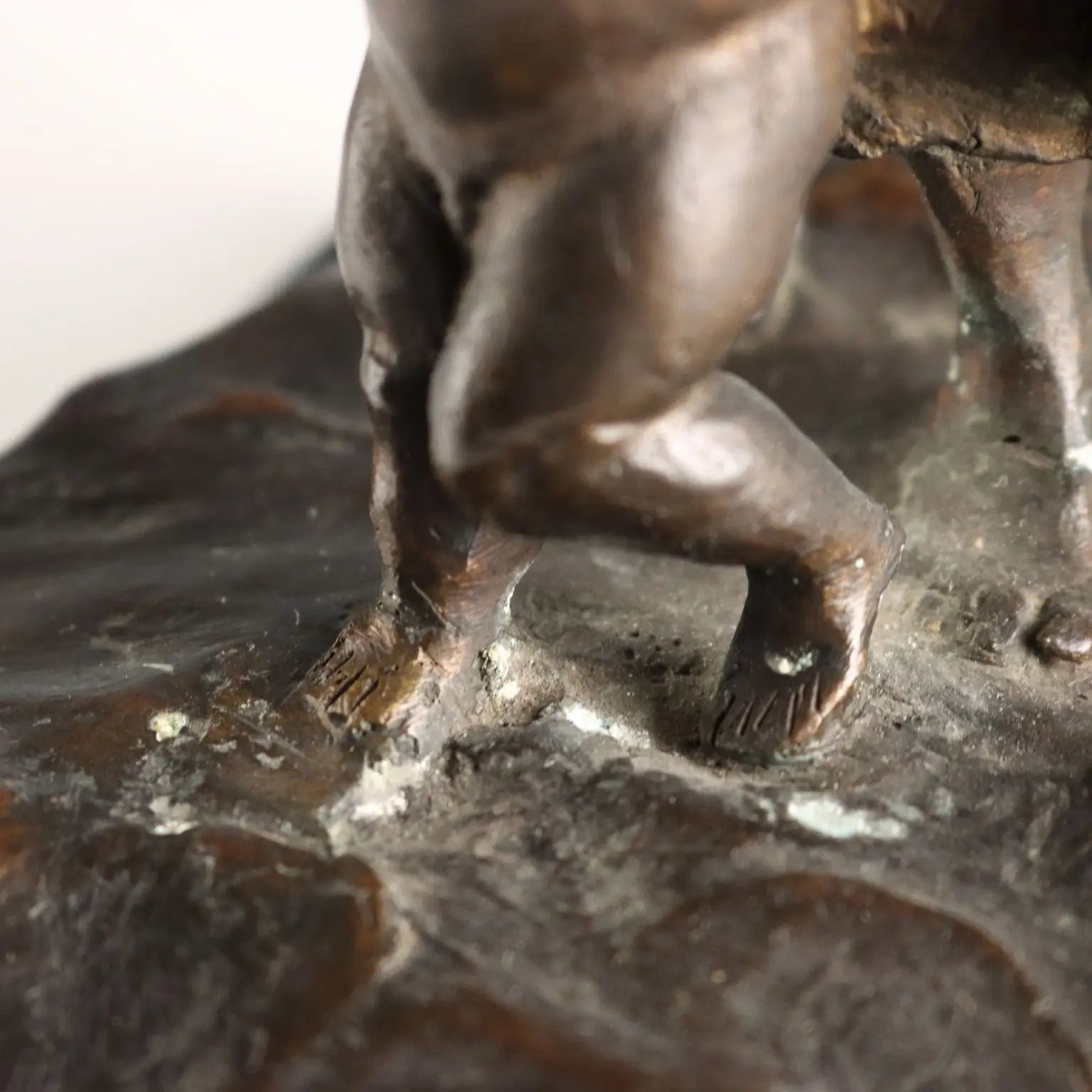 Antique Bronze Sculpture Mother with Child XX Century