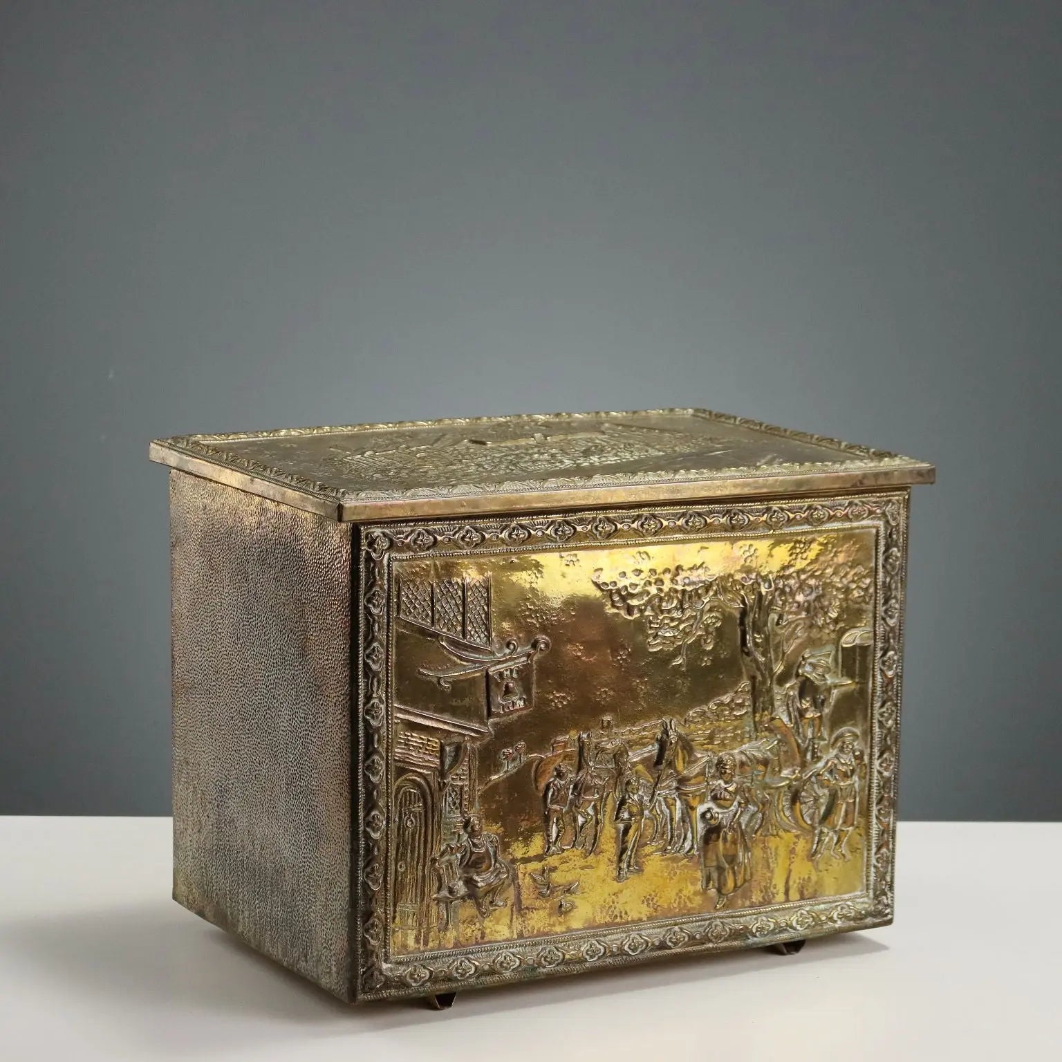 Antique Trunk for Timber Metal United Kingdom XX Century