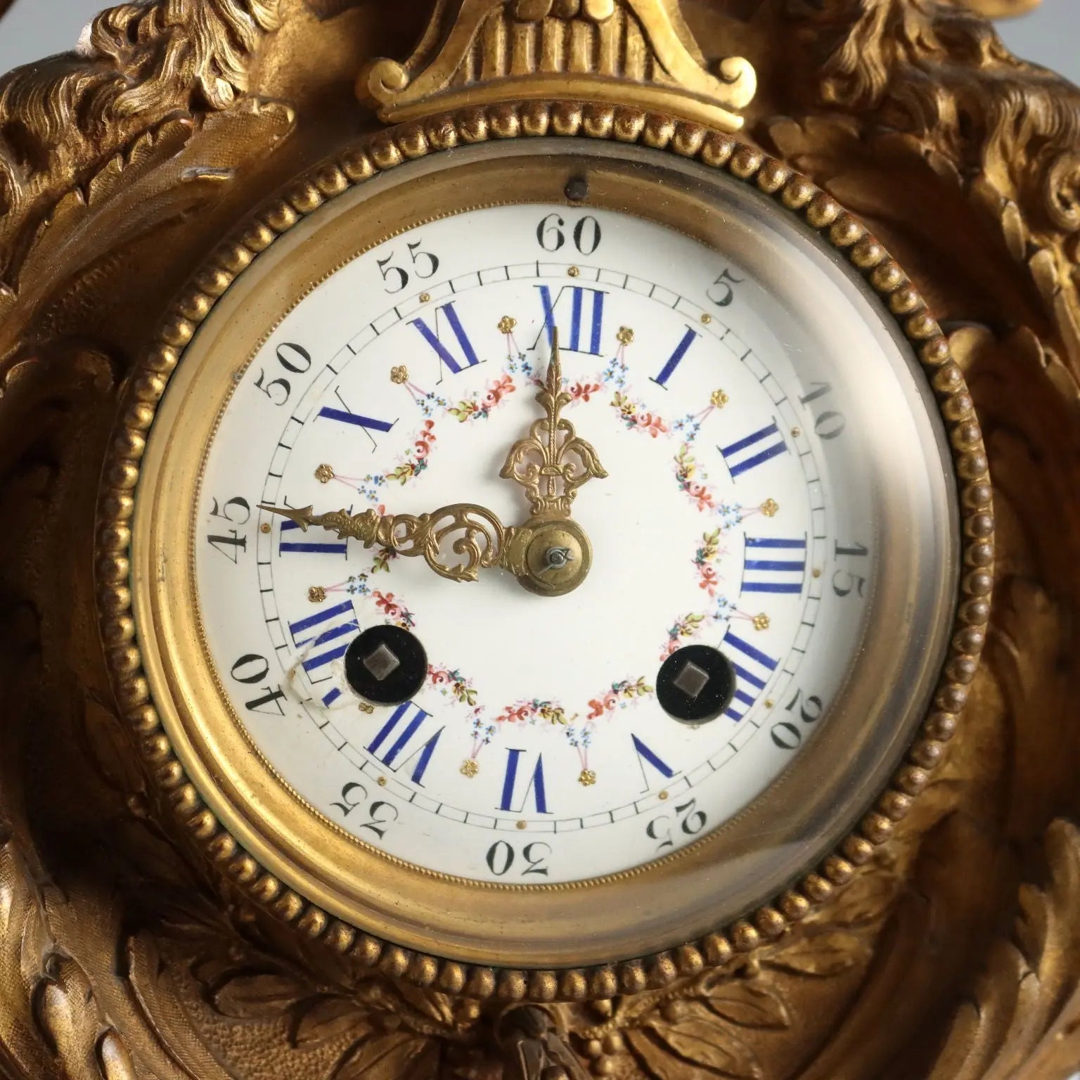 Antique Mantelpiece Clock Eclectic Style Bronze France XIX Century