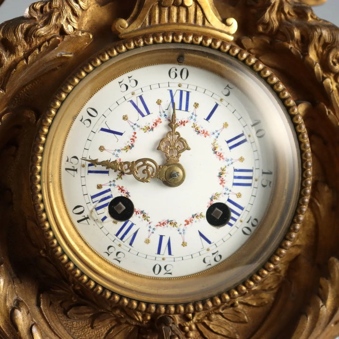Antique Mantelpiece Clock Eclectic Style Bronze France XIX Century