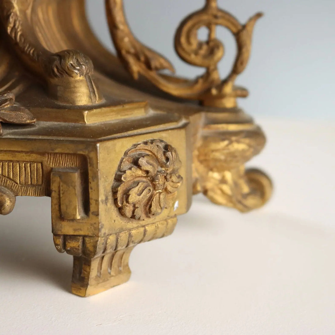 Antique Mantelpiece Clock Eclectic Style Bronze France XIX Century