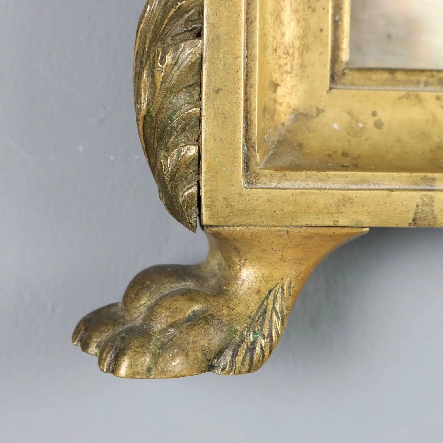 Antique Mirror Bronze Leaves Decorations XIX-XX Century