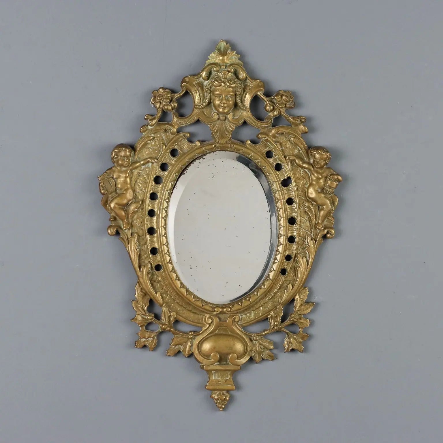 Antique Mirror Bronze Decorations Italy XIX-XX Century