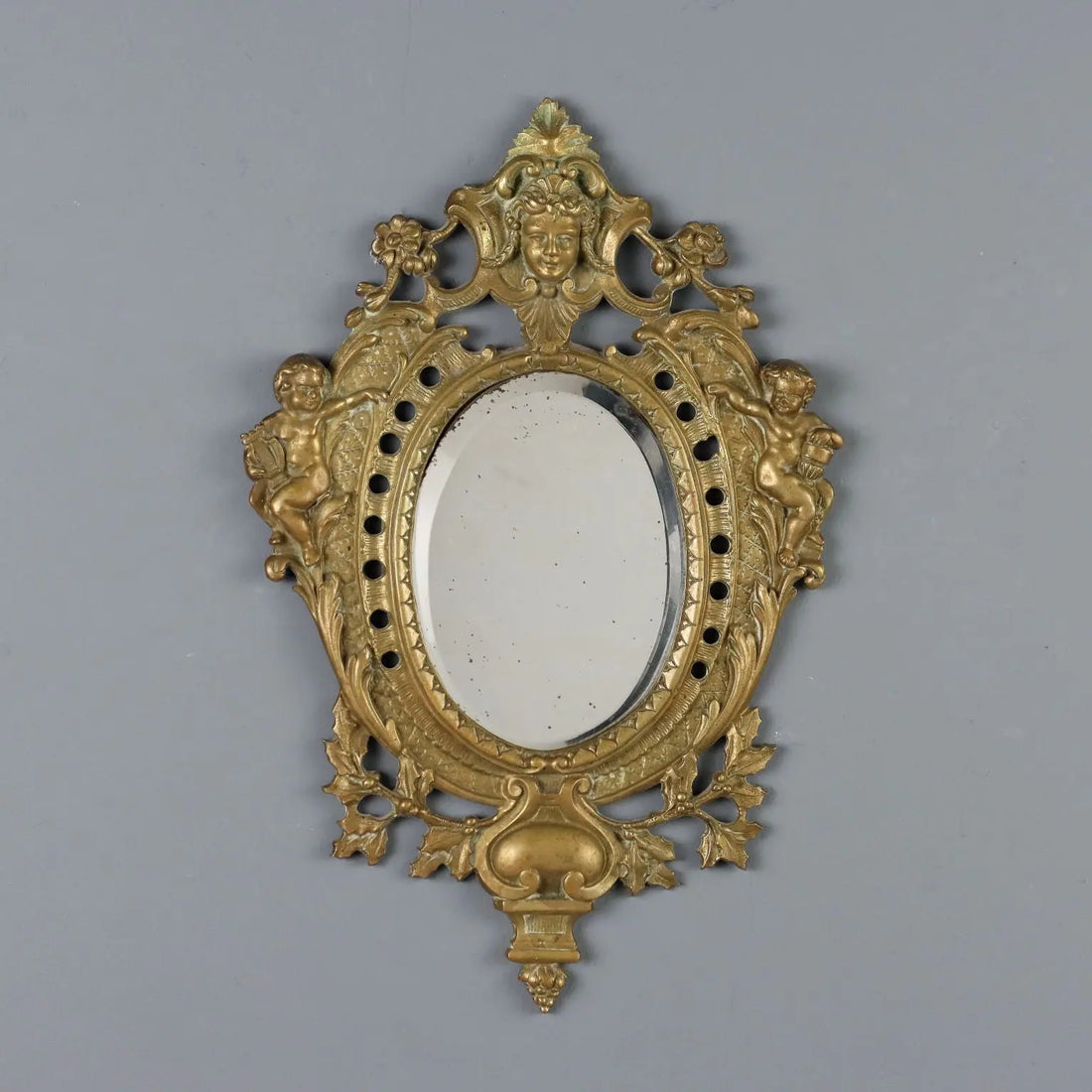 Antique Mirror Bronze Decorations Italy XIX-XX Century