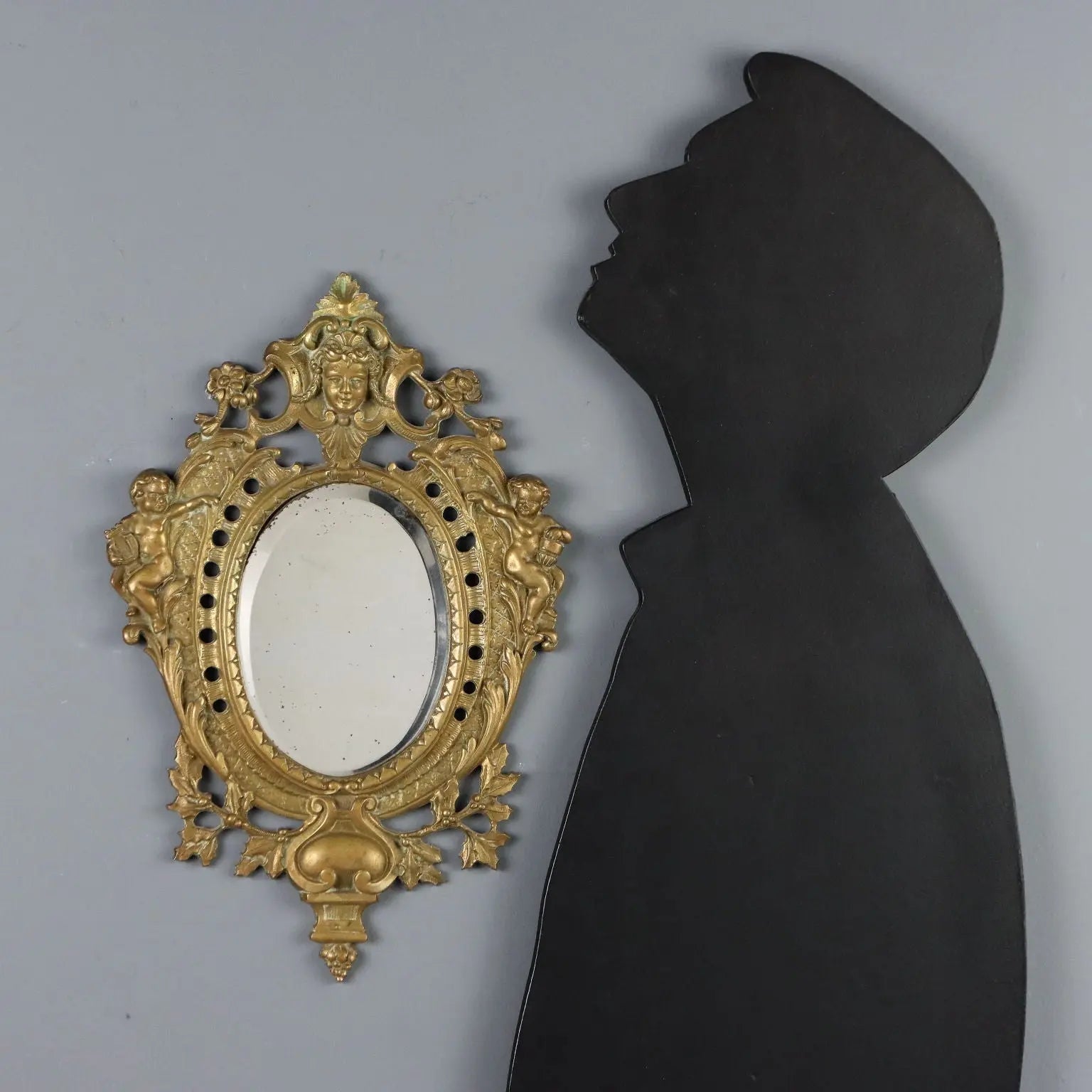 Antique Mirror Bronze Decorations Italy XIX-XX Century