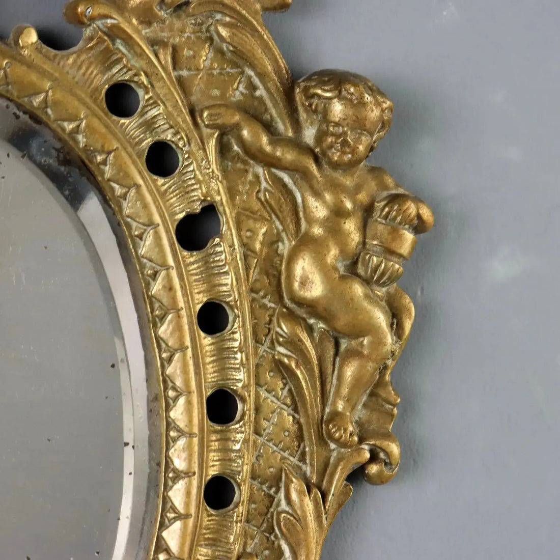 Antique Mirror Bronze Decorations Italy XIX-XX Century