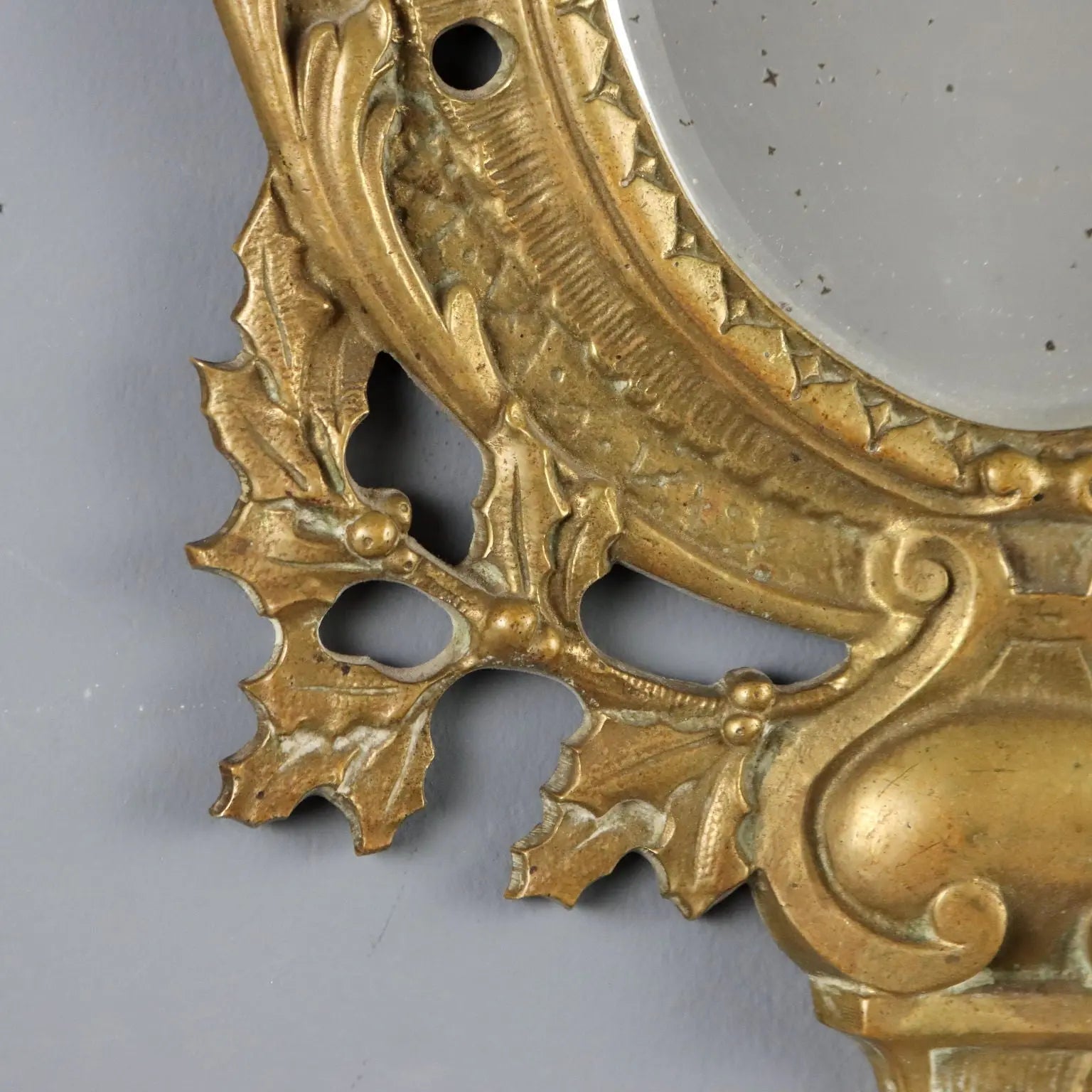 Antique Mirror Bronze Decorations Italy XIX-XX Century